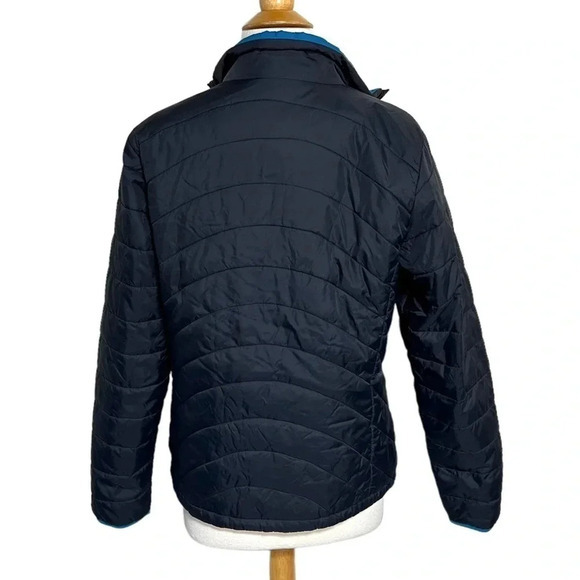 Lands‎ End S(6-8) black with blue trim puffer coat - Picture 4 of 7